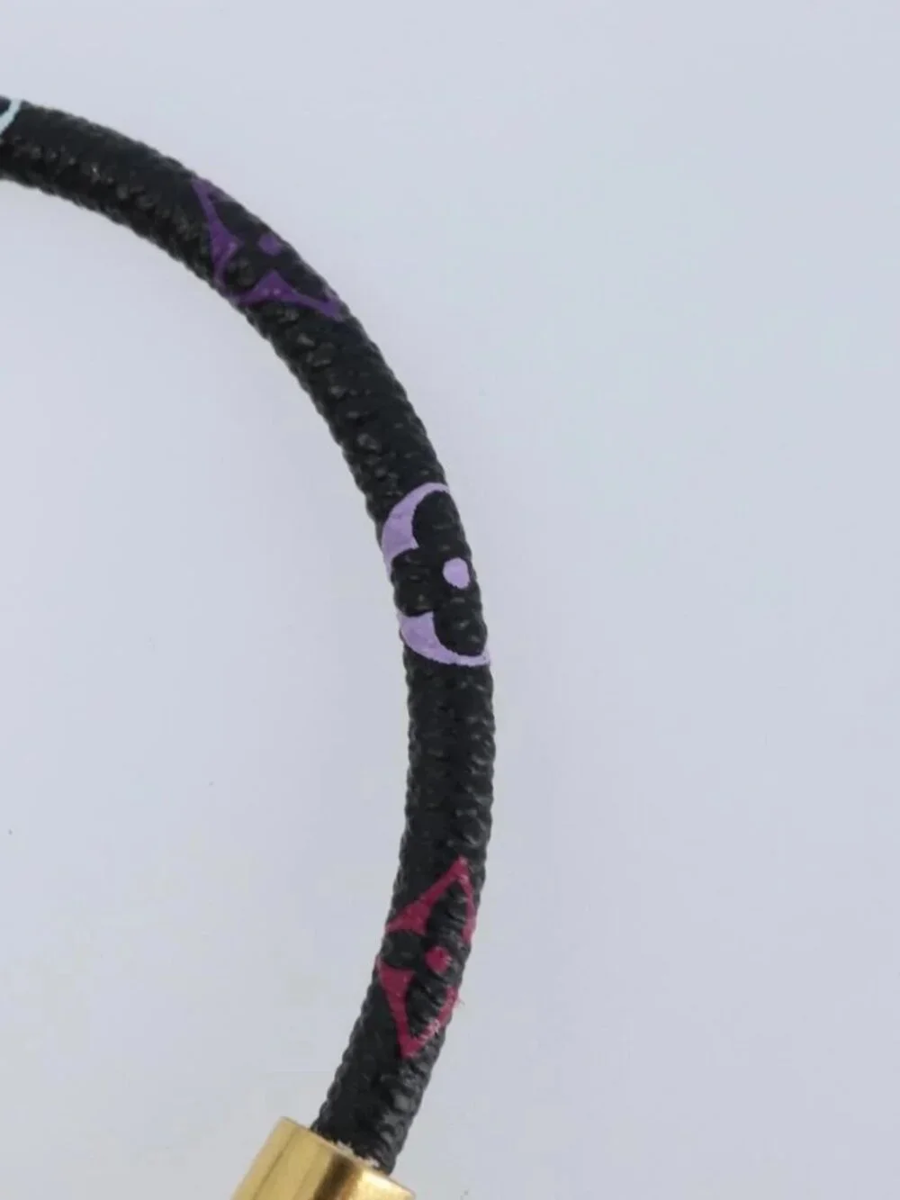 LOUIS VUITTON Multicolor Bra Rubbed Lach It Bracelet Black M6603F Auth ka2772M - Picture 5 of 13